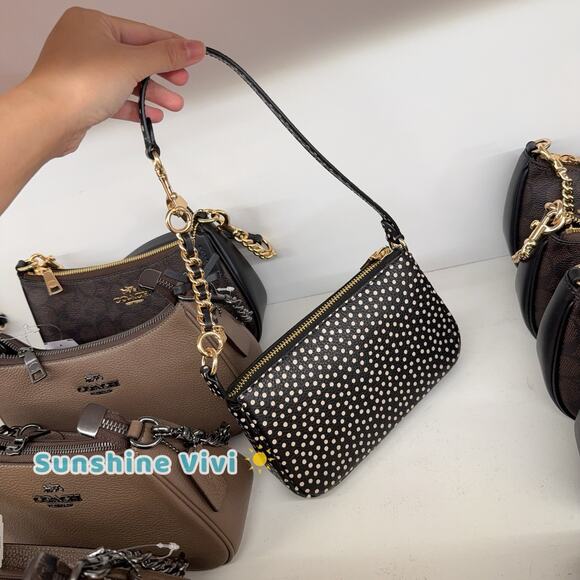 NWT Bundle Coach Bow Strap Extender CCI20 & CCF57 Nolita 19 Spot Gold Black - Picture 5 of 11